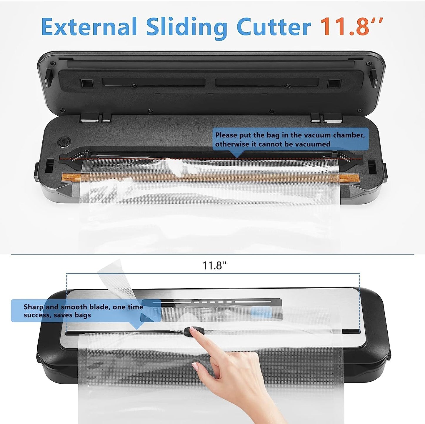 Inkbird Vacuum Sealer Automatic Food Preservation Sealing Machine Silver NEW