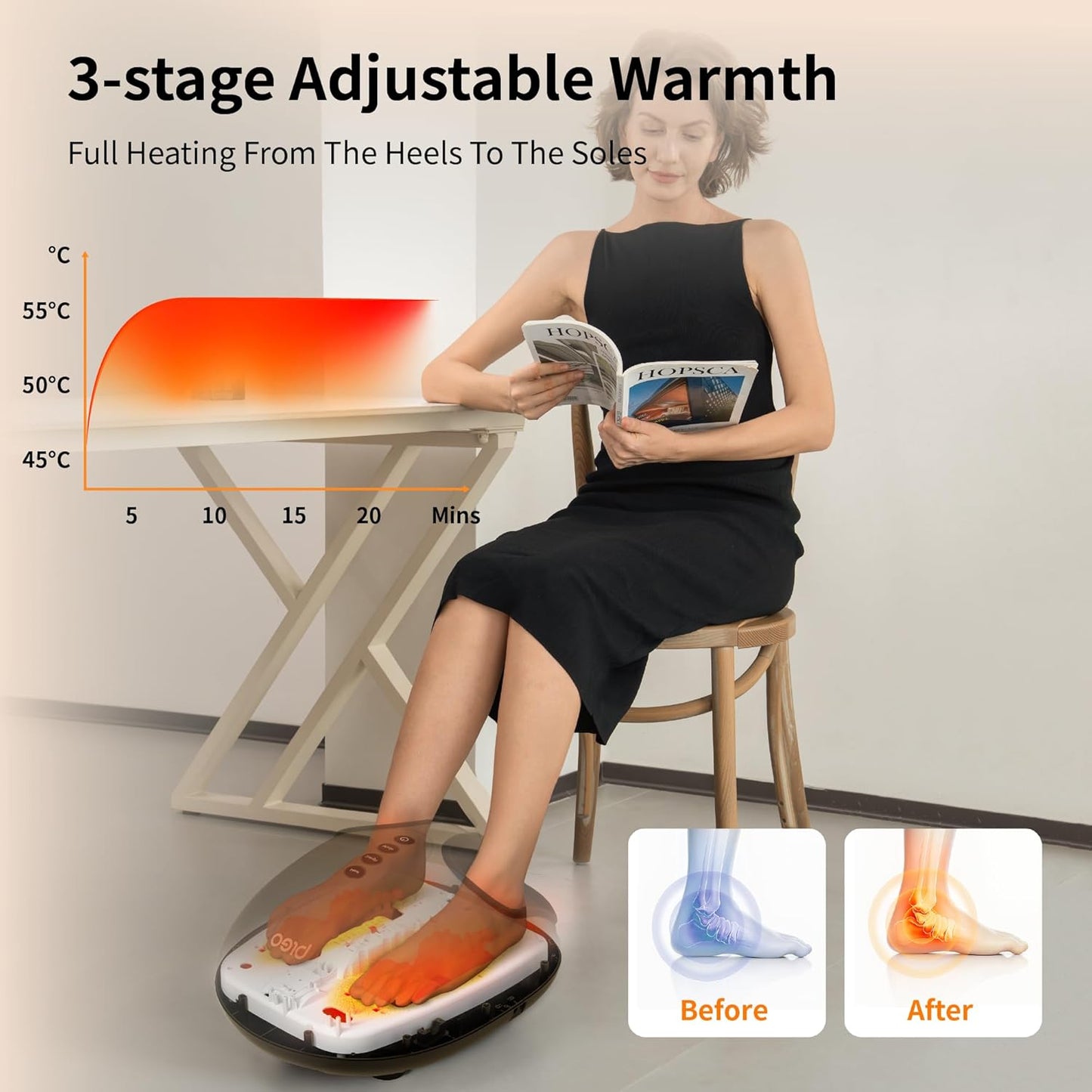 Breo Shiatsu Foot Massager Machine with Deep Tissue Kneading and Heat for DEMO
