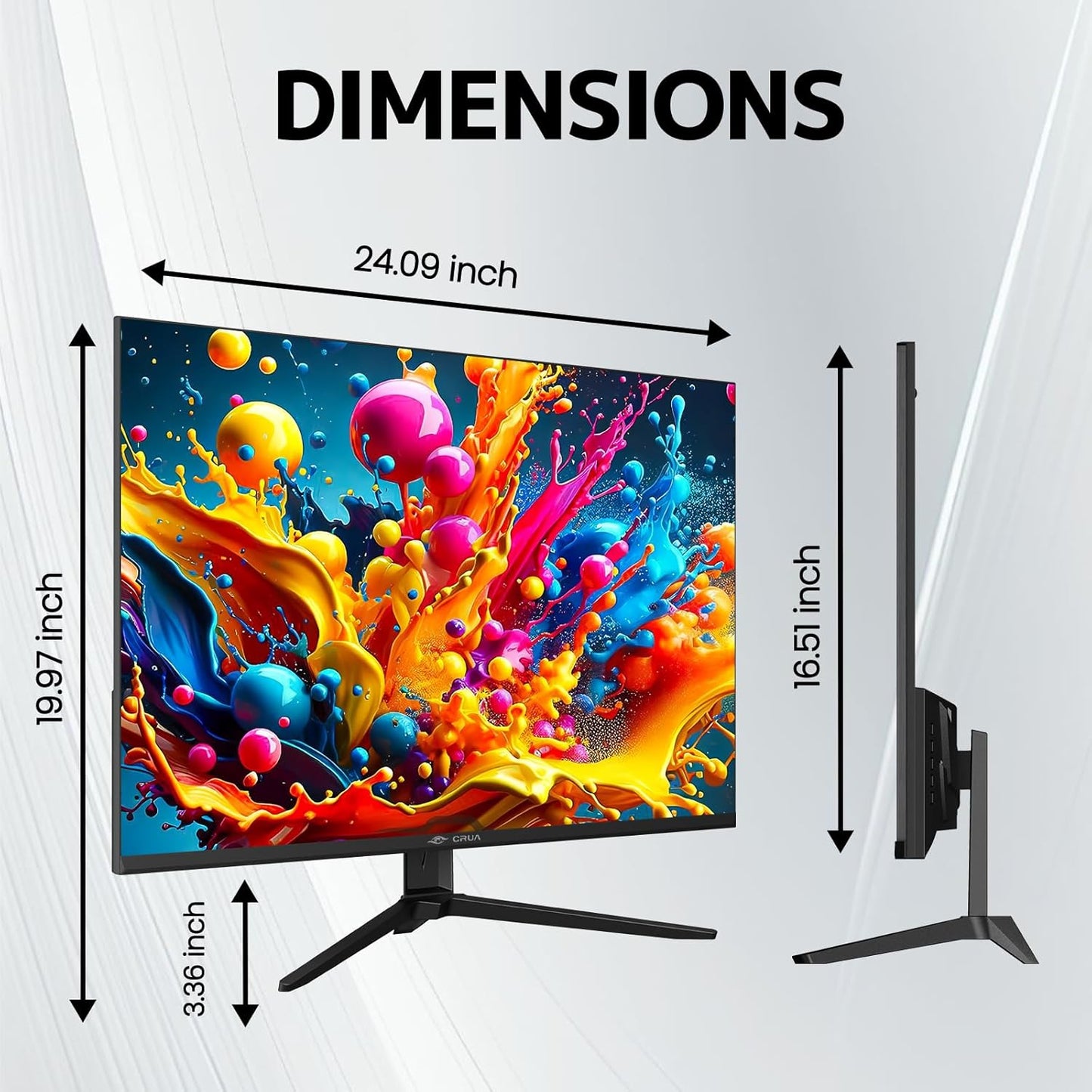 CRUA 4K Monitors IPS UHD Monitor with 3840x2560 Resolution, 120% sRGB, HDR NEW