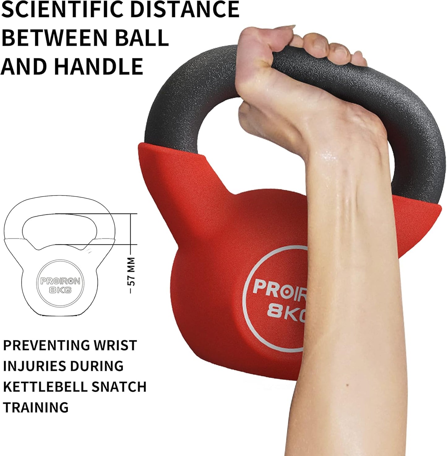 PROIRON Solid Kettlebells Cast Iron Kettlebell Weights Strength Training NEW
