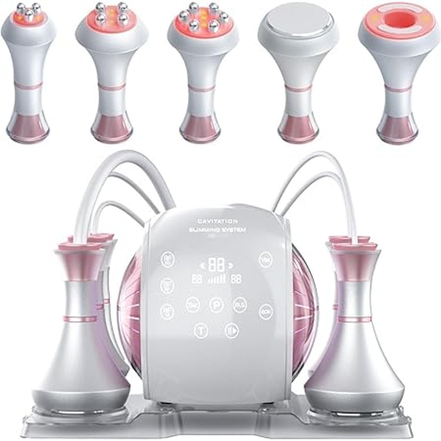 Ultrasonic Powered Facial Cleansing Brush & Body Slimming Tool in White DEMO