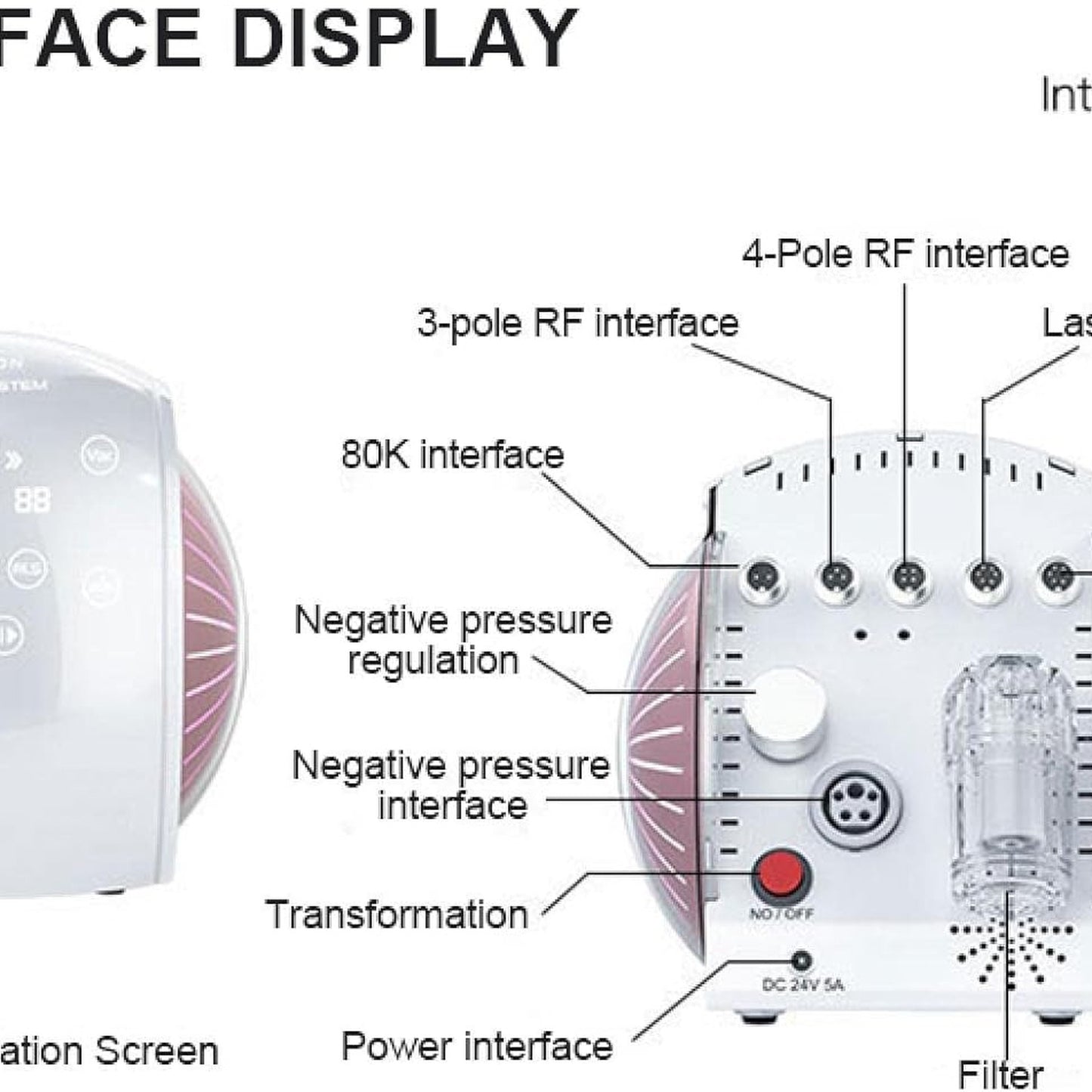 Ultrasonic Powered Facial Cleansing Brush & Body Slimming Tool in White DEMO