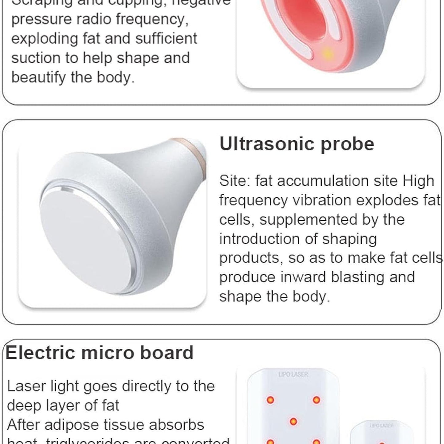 Ultrasonic Powered Facial Cleansing Brush & Body Slimming Tool in White DEMO