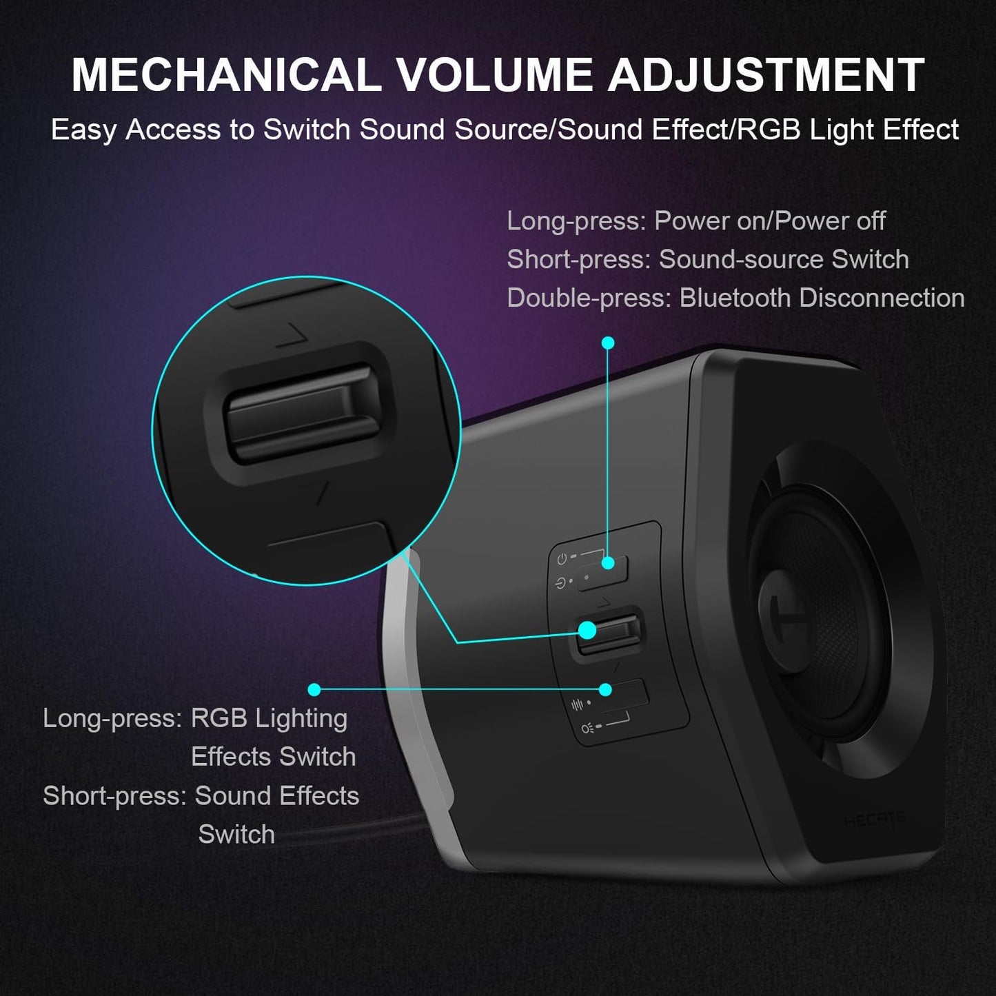 Edifier 32W Black Computer Speakers for PC Gaming Desktop Subwoofer Audio NEW