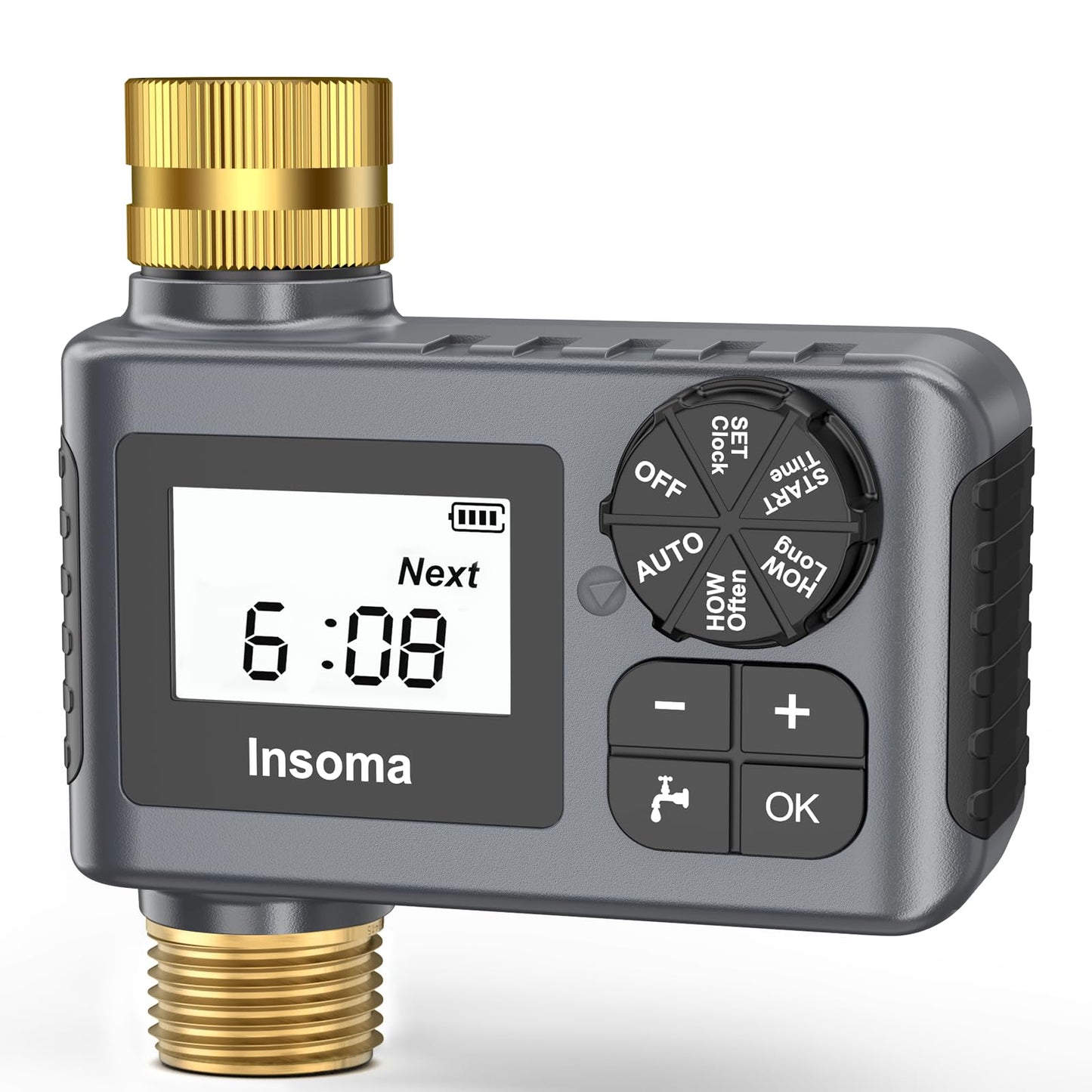 Insoma Water Hose Timer with Brass Inlet and Outlet for Outdoor Garden NEW