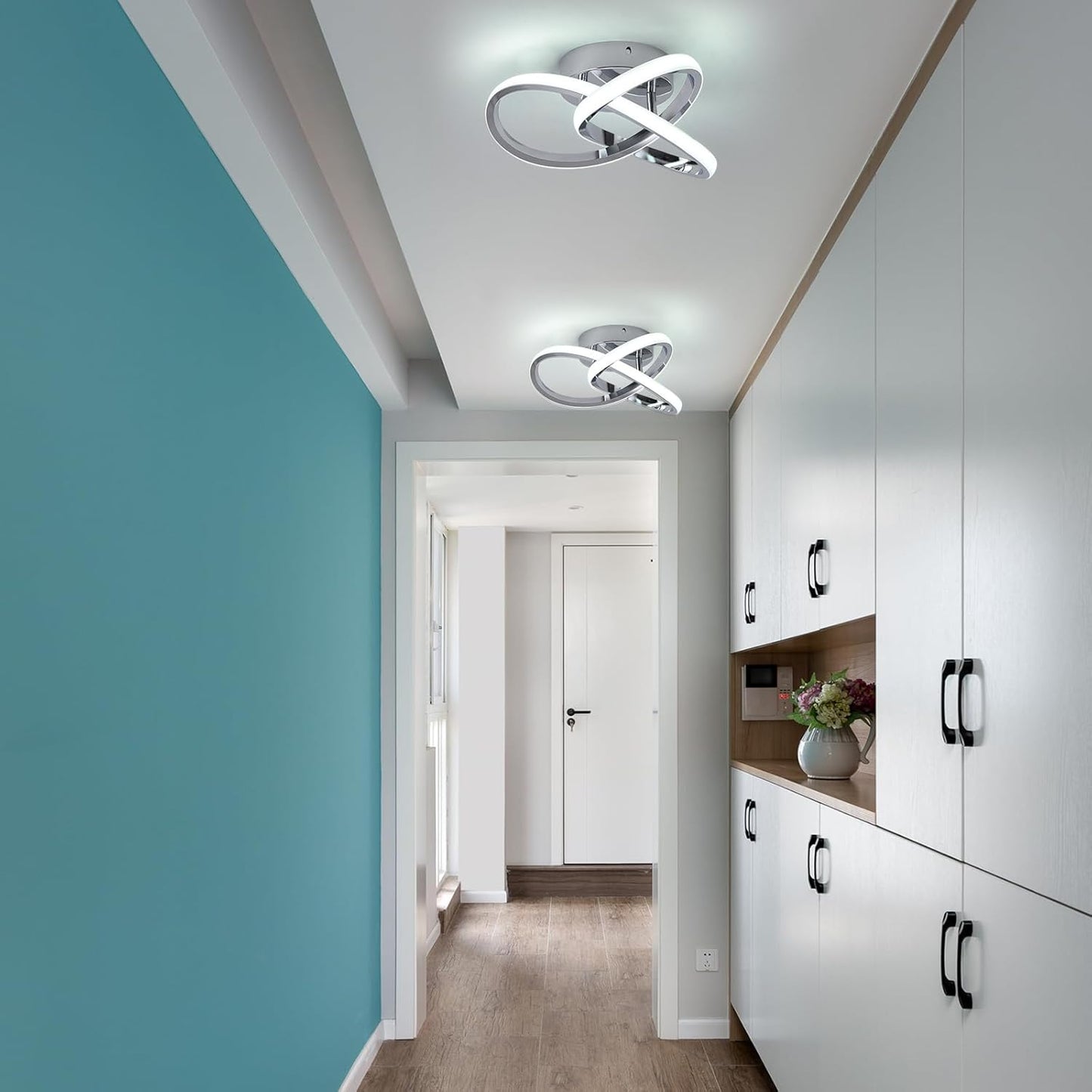 GEADI Modern Chandeliers LED Ceiling Light Fixture Flush Mount Chandelier NEW