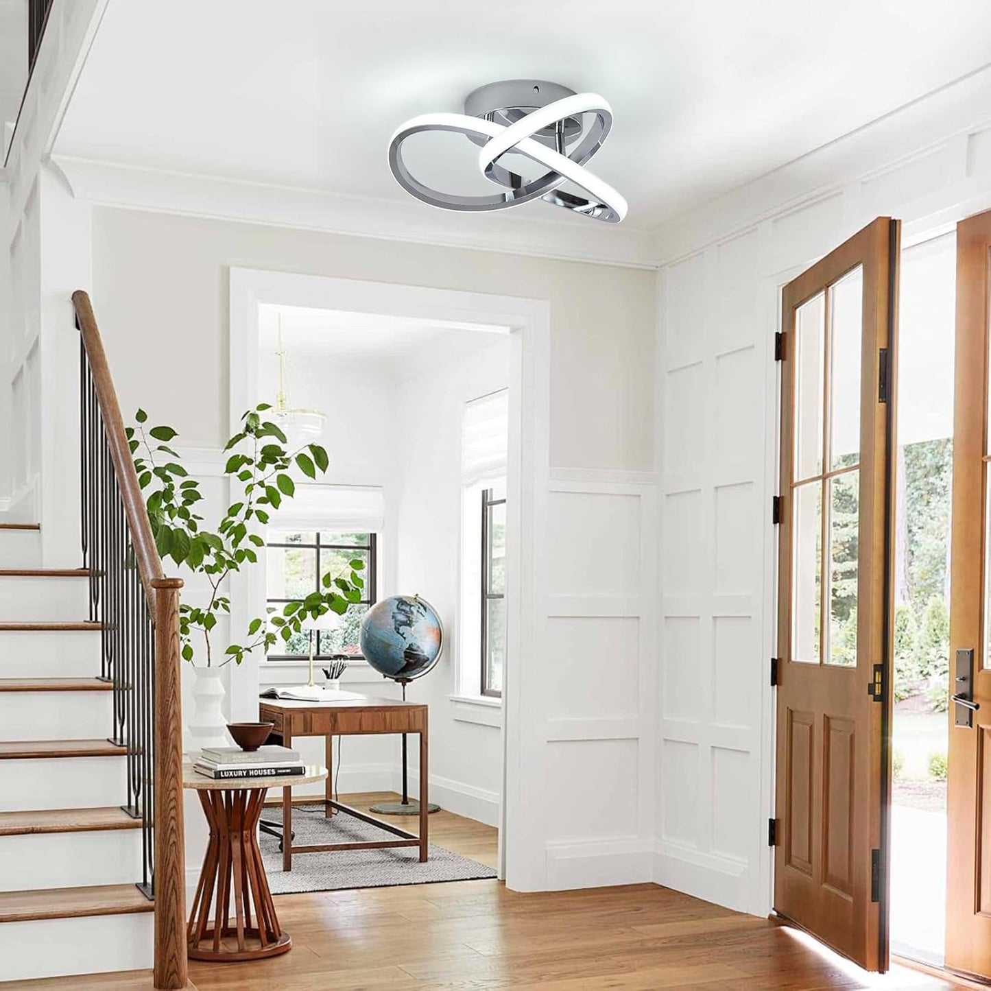 GEADI Modern Chandeliers LED Ceiling Light Fixture Flush Mount Chandelier NEW