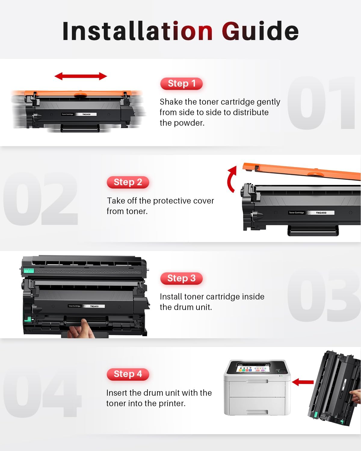 Halloya Black Toner Cartridge Compatible with Brother HL Printer Series NEW