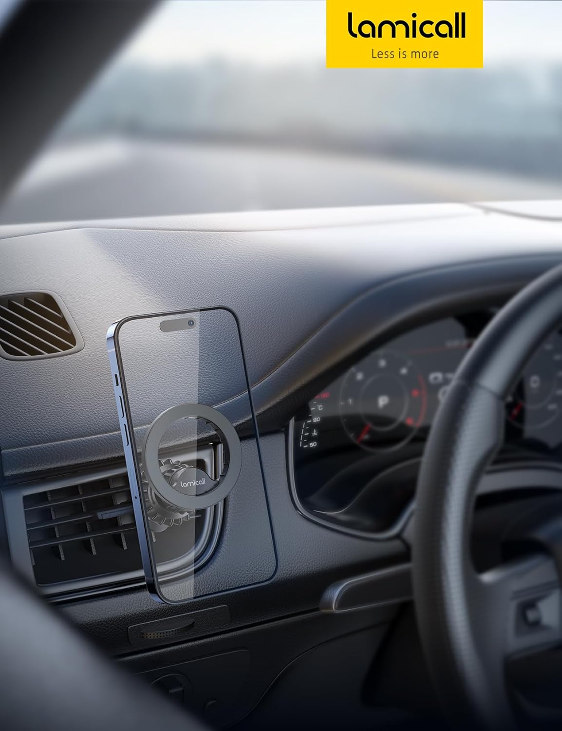 Lamicall Magnetic Vent Phone Holder with 20 Strongest Magnets Dash-Mounted NEW