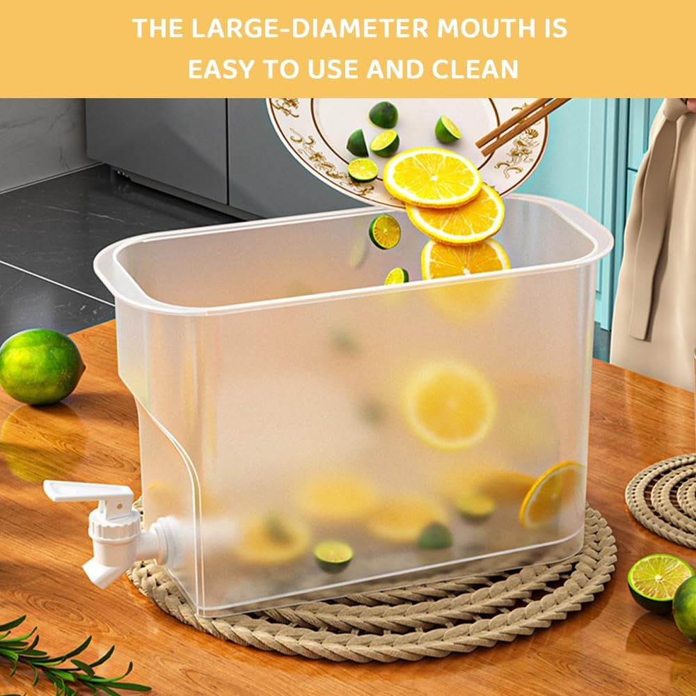 Shukitechi Large Iced Beverage Dispenser Jug Ergonomic Handle Food-Grade NEW