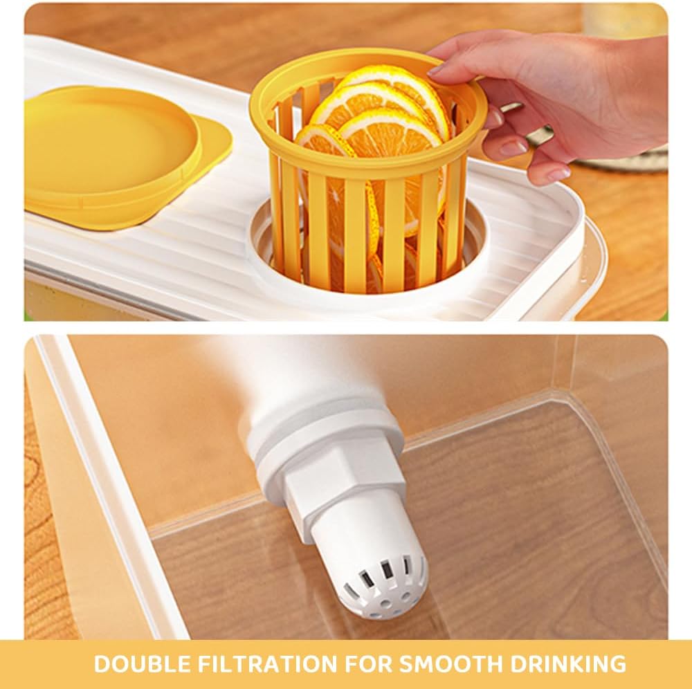 Shukitechi Large Iced Beverage Dispenser Jug Ergonomic Handle Food-Grade NEW