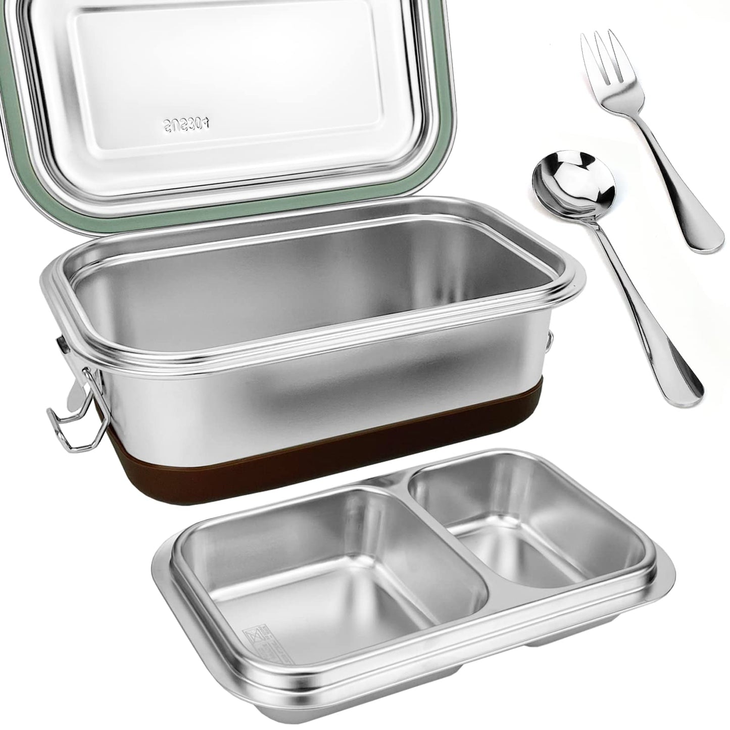 Lunbengo Large Stainless Steel Bento Box Leakproof Lunch Container for Work NEW