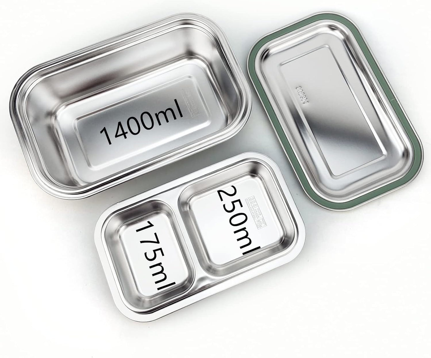 Lunbengo Large Stainless Steel Bento Box Leakproof Lunch Container for Work NEW