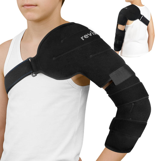 REVIX Reusable Ice Arm Sleeve Wrap Cooling Pack for Small Arms, Black Size DEMO