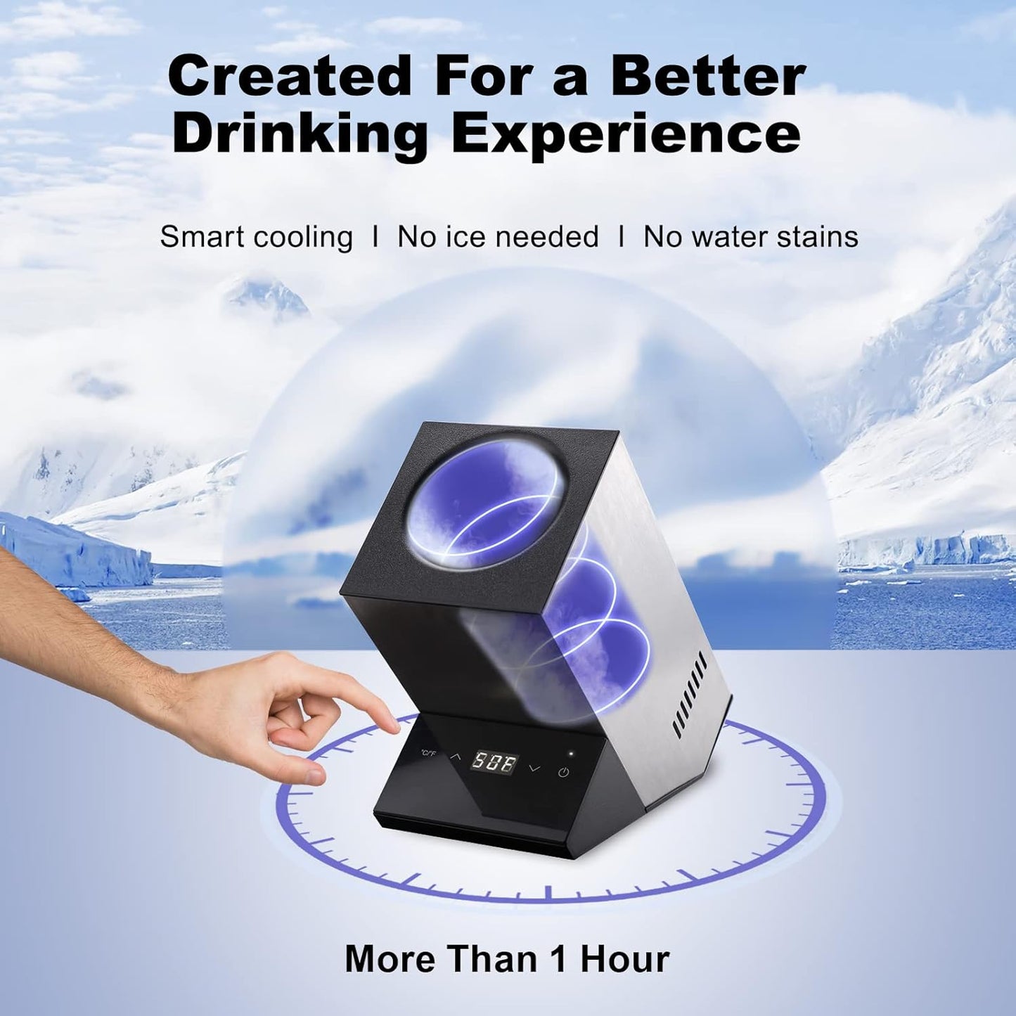 Cobalance 1 Bottle Electric Wine Chiller Cooler for Red & White Wines Size NEW