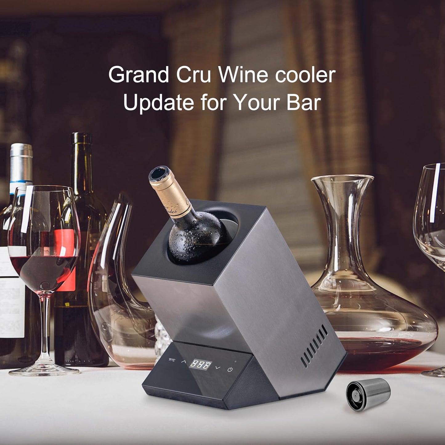 Cobalance 1 Bottle Electric Wine Chiller Cooler for Red & White Wines Size NEW