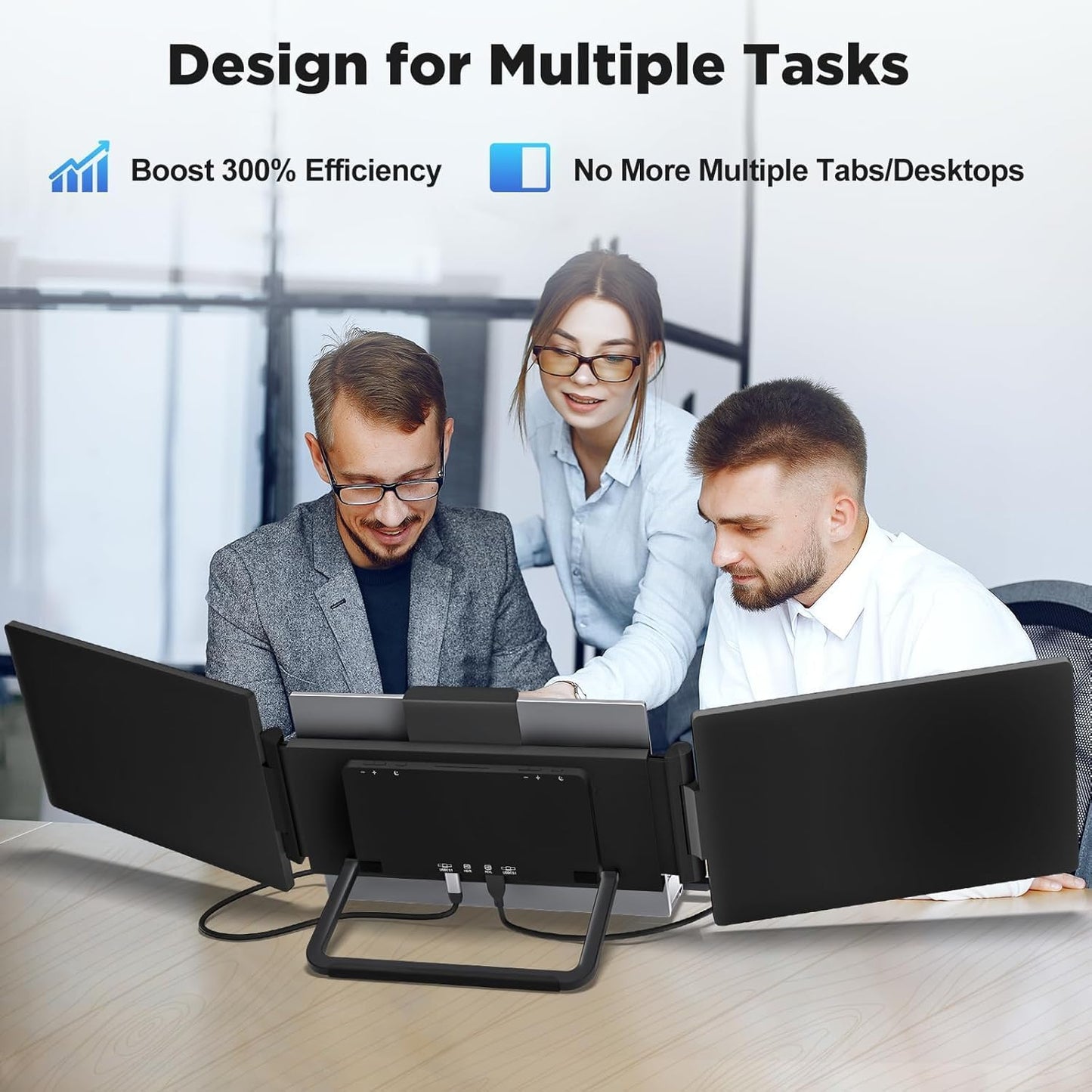 Quintin 14" Monitors 1200P FHD IPS Dual/Triple Portable Laptop Monitor for NEW