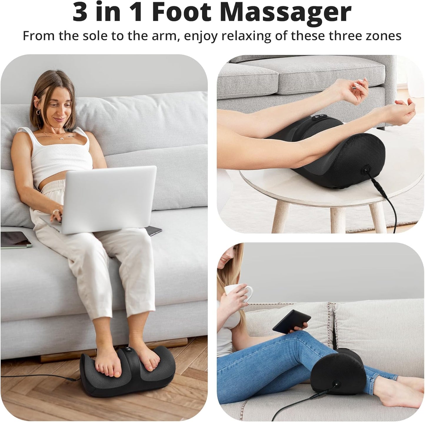 Medcursor Foot Massager with Heat Massage Roller Electric Massagers NEW