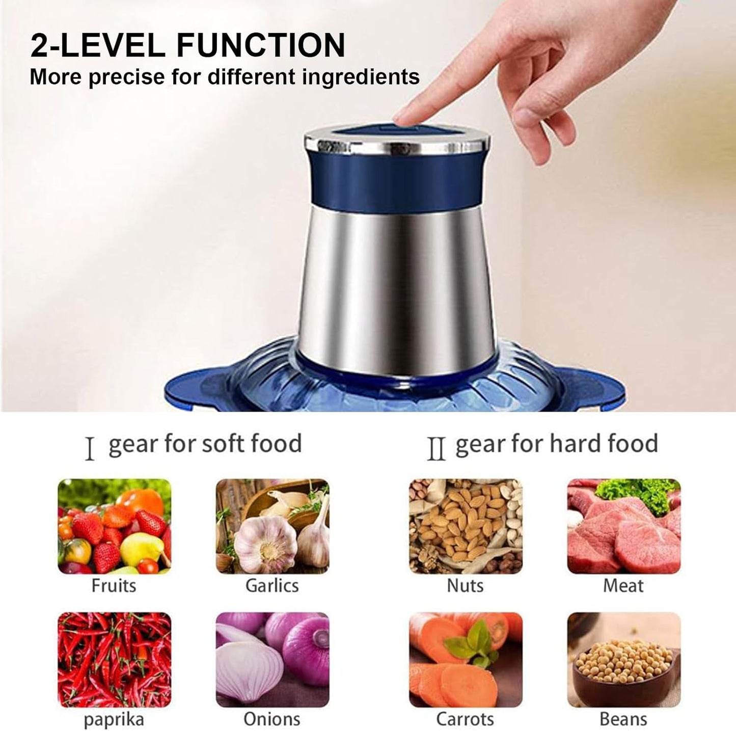 Enliansgo 3L Electric Vegetable Chopper Food Processor Mini Meat Grinder NEW