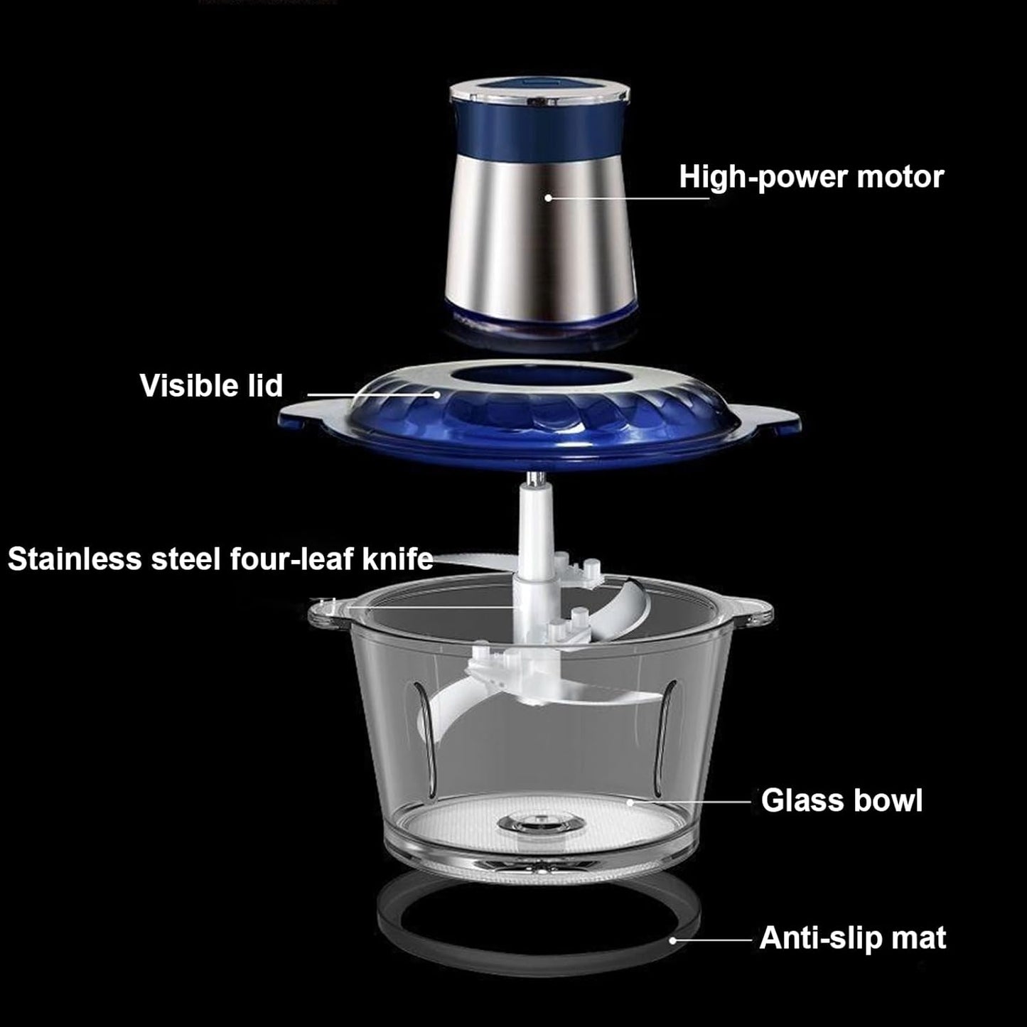 Enliansgo 3L Electric Vegetable Chopper Food Processor Mini Meat Grinder NEW