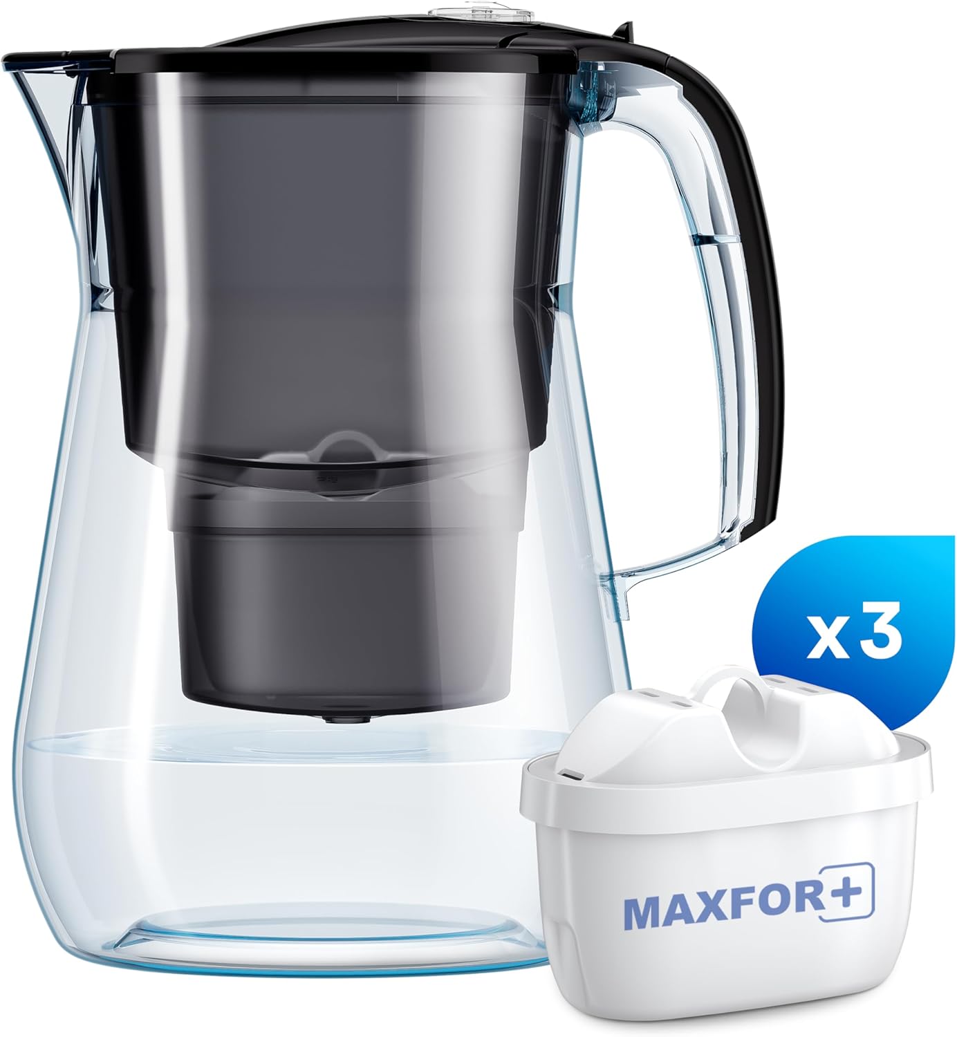 AQUAPHOR Countertop Jugs Water Filter Jug, Onyx Black, 4.2L Capacity, NEW