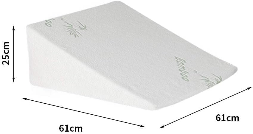 DREAMZ Wedge Reading Pillow Foam Cushion Cooling Gel Memory Side Neck Back NEW