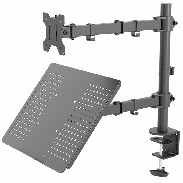 VIVO Fully Adjustable Single Monitor Laptop Desk Mount Stand in Black NEW