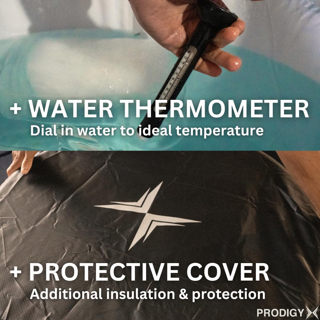 Prodigy X Bathtubs Portable Ice Plunge Bath Tub - Large Black Cold Therapy NEW