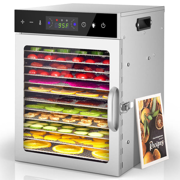 RYUUSEI 12-Tray Stainless Steel Food Dehydrator Machine for Healthy Snacks DEMO