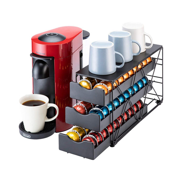 FlagShip 3-Tier Coffee Pod Holder Drawer for Nespresso Vertuo Capsules NEW