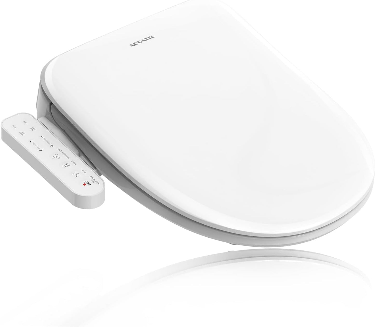 Aqua Space Electric Bidet Toilet Seat with Self-Cleaning Nozzle in White DEMO