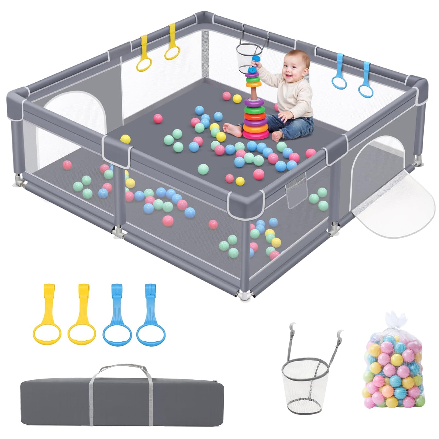 GuanfeiTech Extra Furniture Large Baby Playpen 200 x 180cm Playyard Play NEW