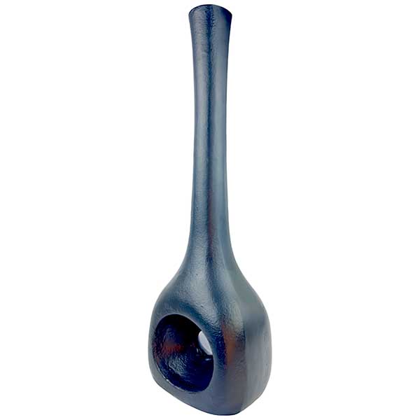 Handmade Black Aluminium Long Stem Vase Set NEW