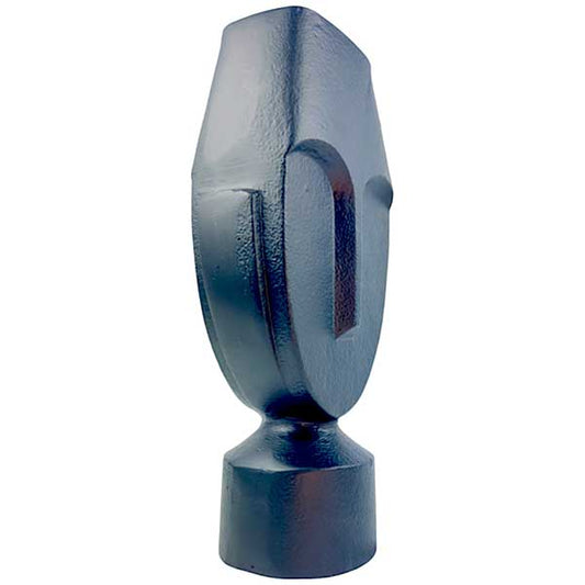 Handmade Milo Face Vase Sleek Black Aluminium Centrepiece Stunning Modern Decor  NEW