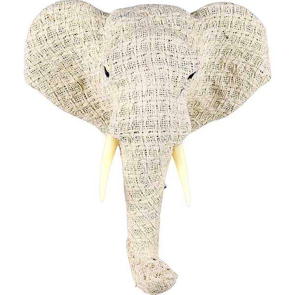 Handmade African Elephant Head Wall Art  Majestic Savanna Inspired Decor NEW