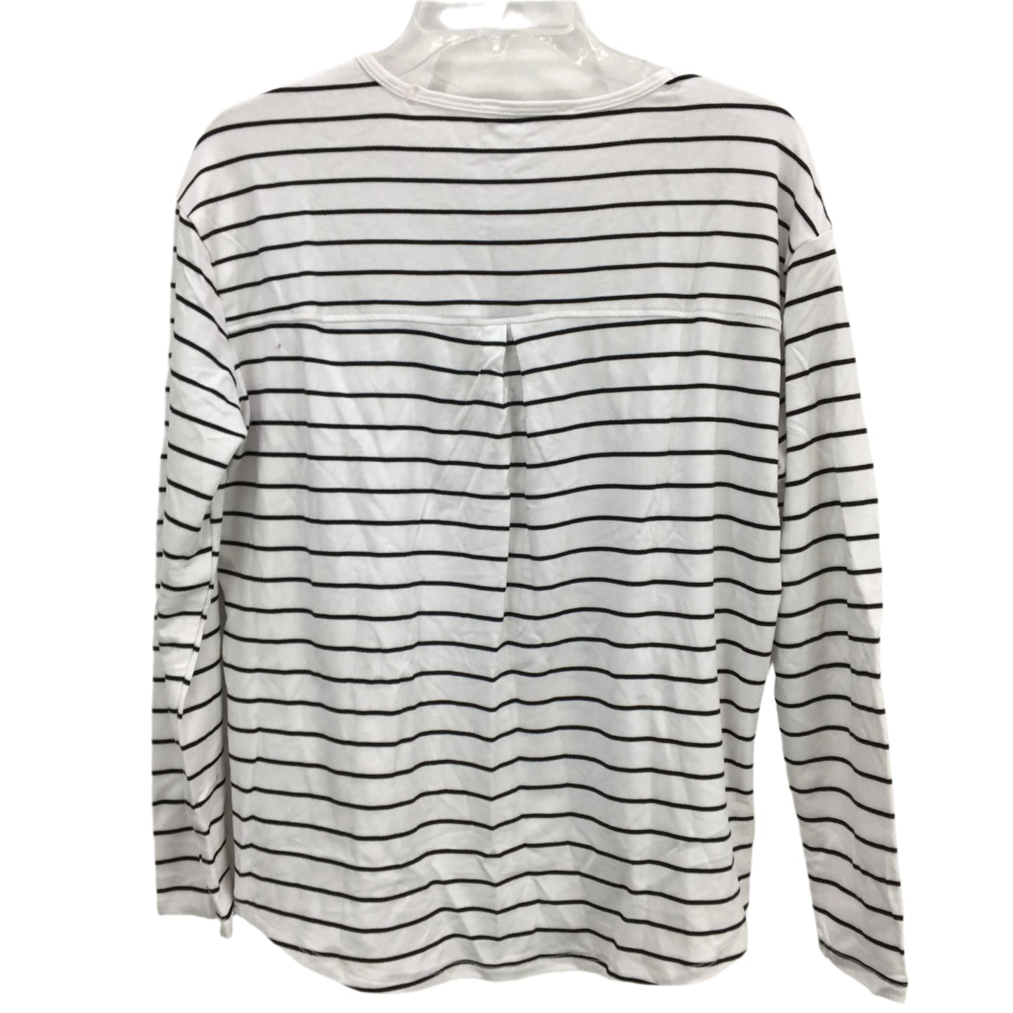 Just Jeans Luxe Longsleeve White Stripe Modal Crew Top Ladies Size Small NEW