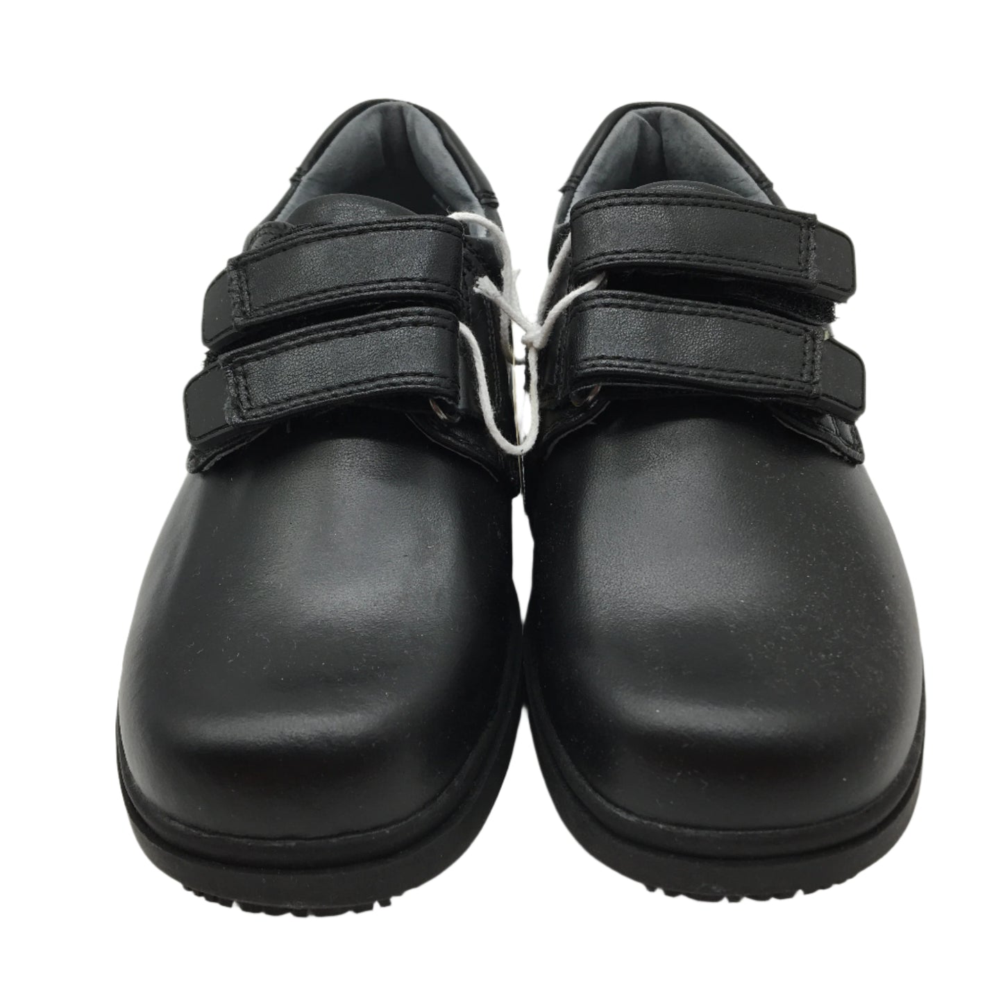 Lily & Dan Premium Leather Double Strap Black School Shoes Kids Size AU 12 NEW