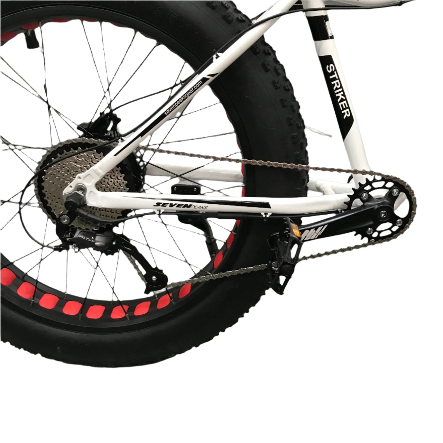 Seven Peaks Striker Electric Fat Bike 500W Black & White NEW