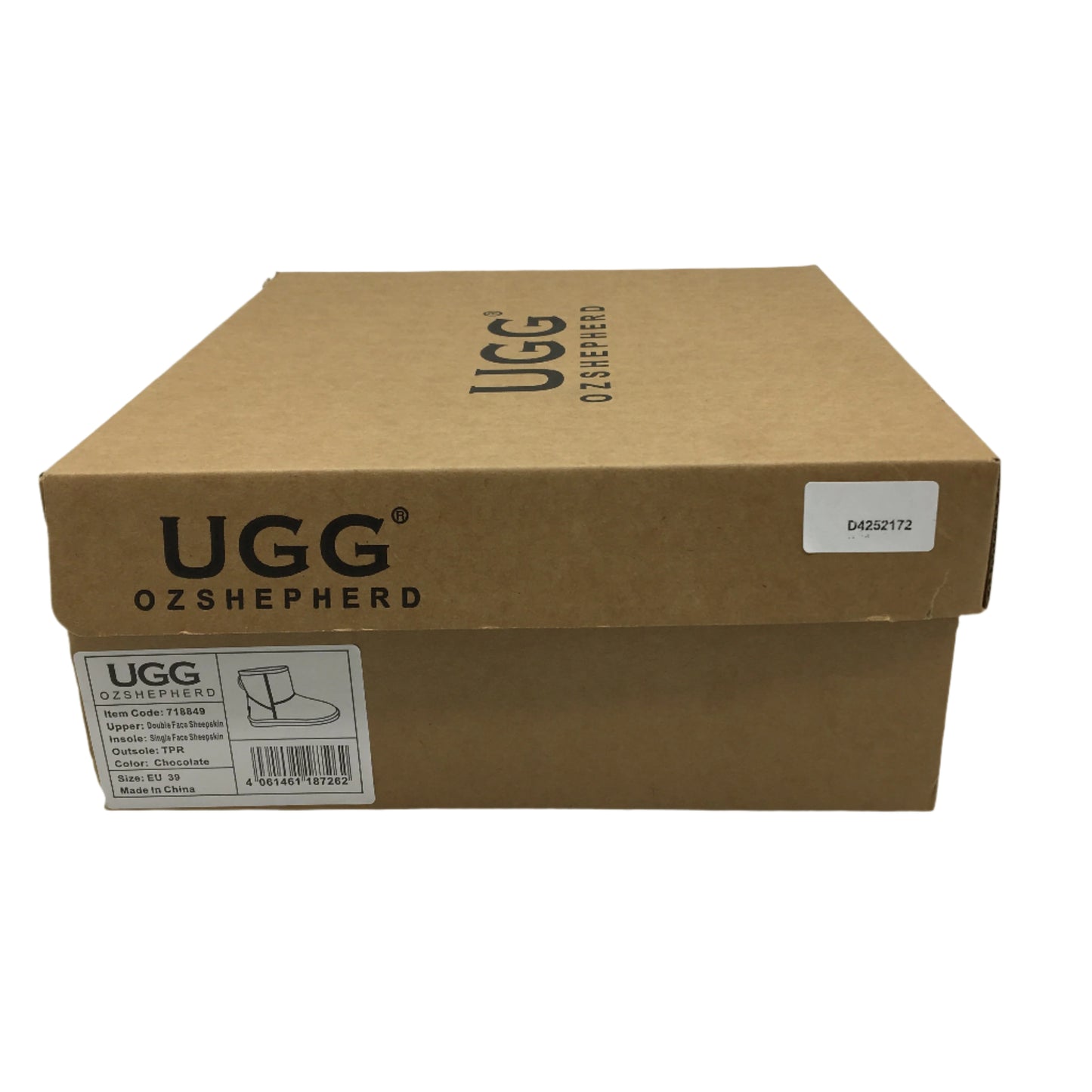 UGG Boots Australian Double Face Sheepskin Chocolate Unisex Sze EU39  M6 L8 NEW