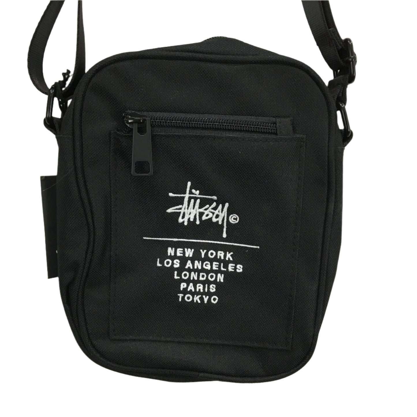 Stussy City Stack Black Classic Crossbody Small Messenger Bag 20cm NEW