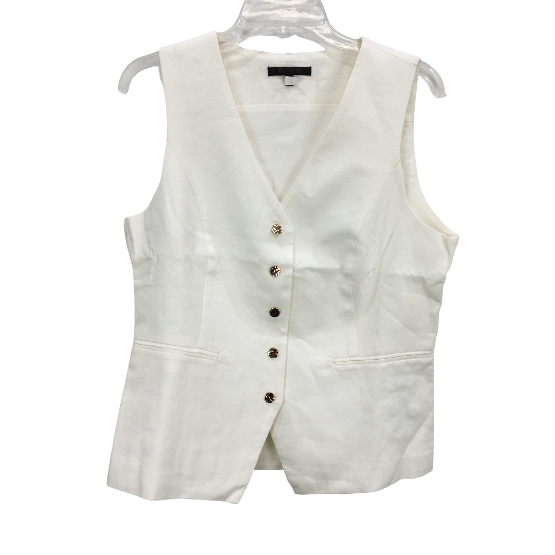 Portmans Olivia Linen Blend White Vest Ladies Size AU 14 NEW