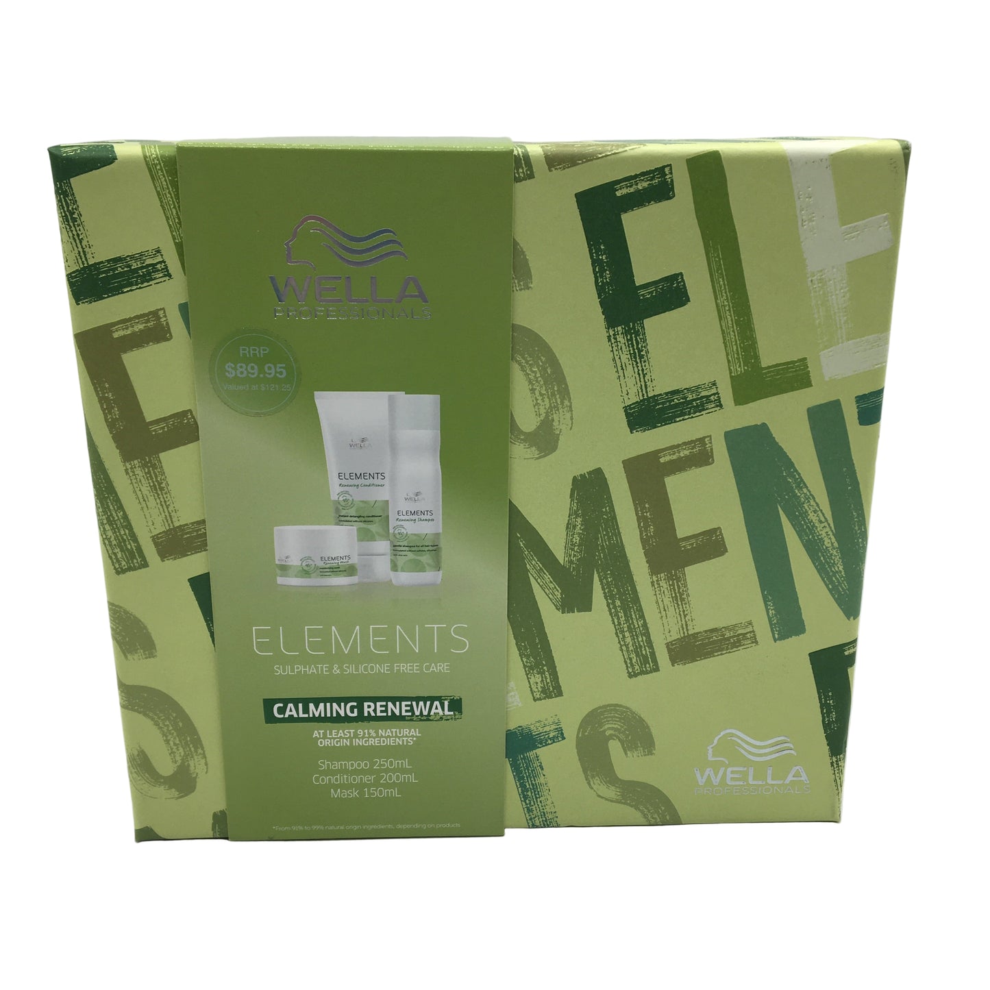 Wella Professional Elements Calming Renewal Silicone Free Trio Set Gift Pack NEW