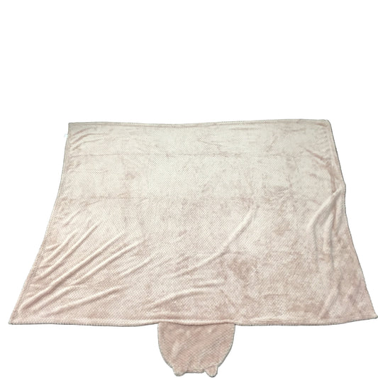 Kirkton House Super Soft Textured Soft Pink Adult Hooded Wrap Blanket With Ears