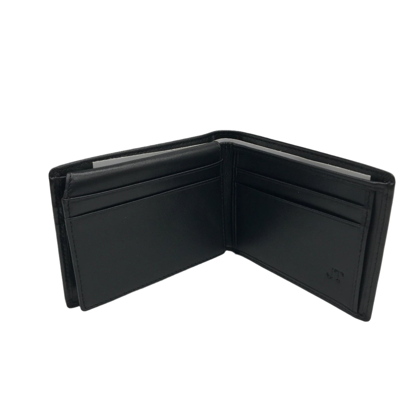 AFL Hawthorn Hawks Embossed Logo 'JT' Mens Black Cow Leather Wallet