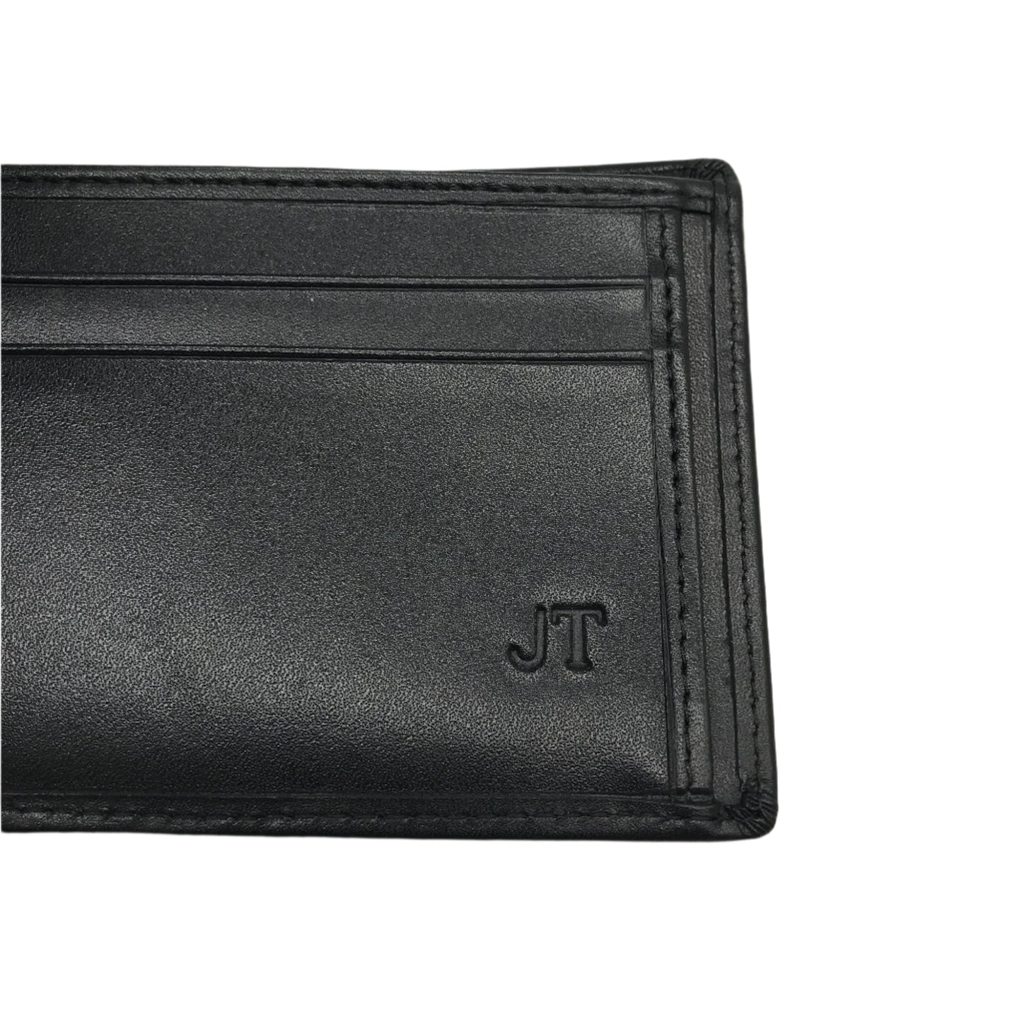 AFL Hawthorn Hawks Embossed Logo 'JT' Mens Black Cow Leather Wallet