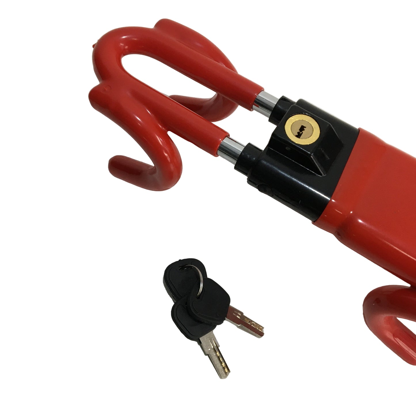 Blissora Heavy Duty Antitheft Device Adjustable Steering Wheel Lock Red NEW