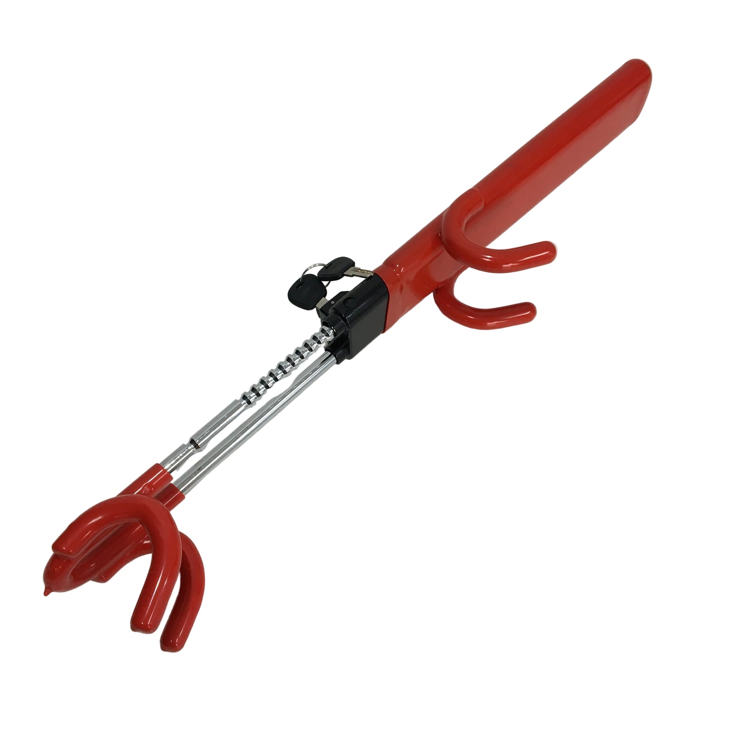 Blissora Heavy Duty Antitheft Device Adjustable Steering Wheel Lock Red NEW