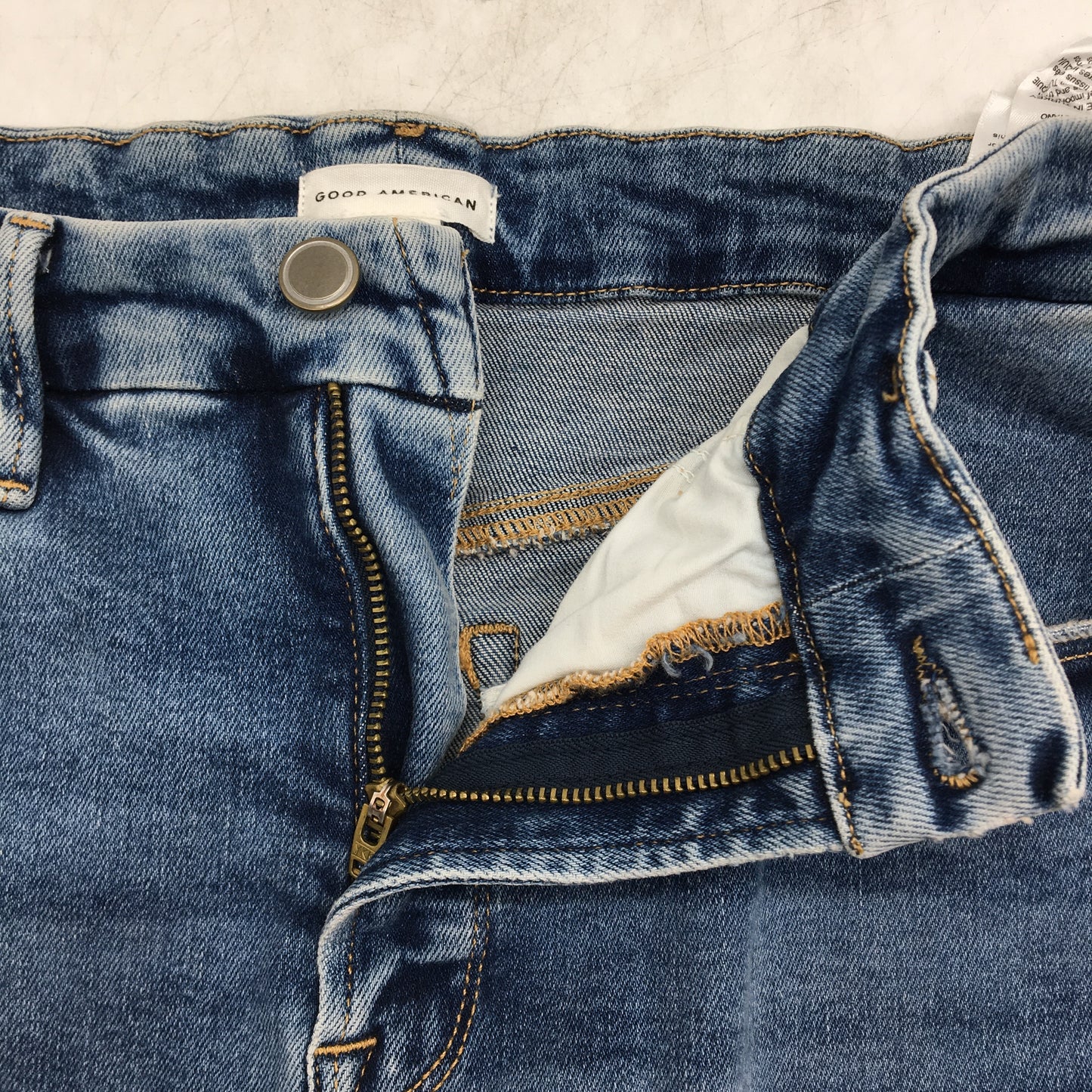 Good American Good Legs Indigo Blue Straight Skinny Jeans Ladies Size 12 / 31