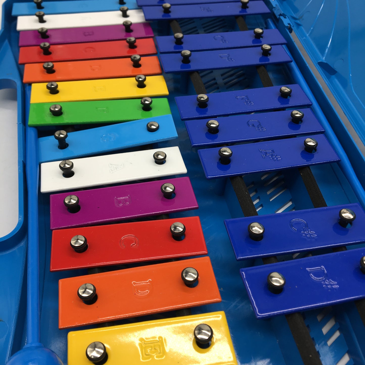 25 Note Xylophone In Carry Case Blue Percussion Instrument For Kids