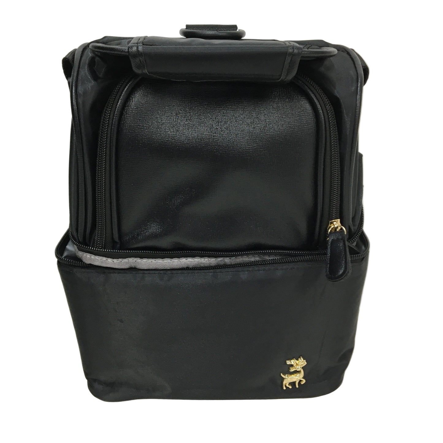 Baby Bottle Cooler Bag Black Insulated Portable Carry Bag Multi-Compartment